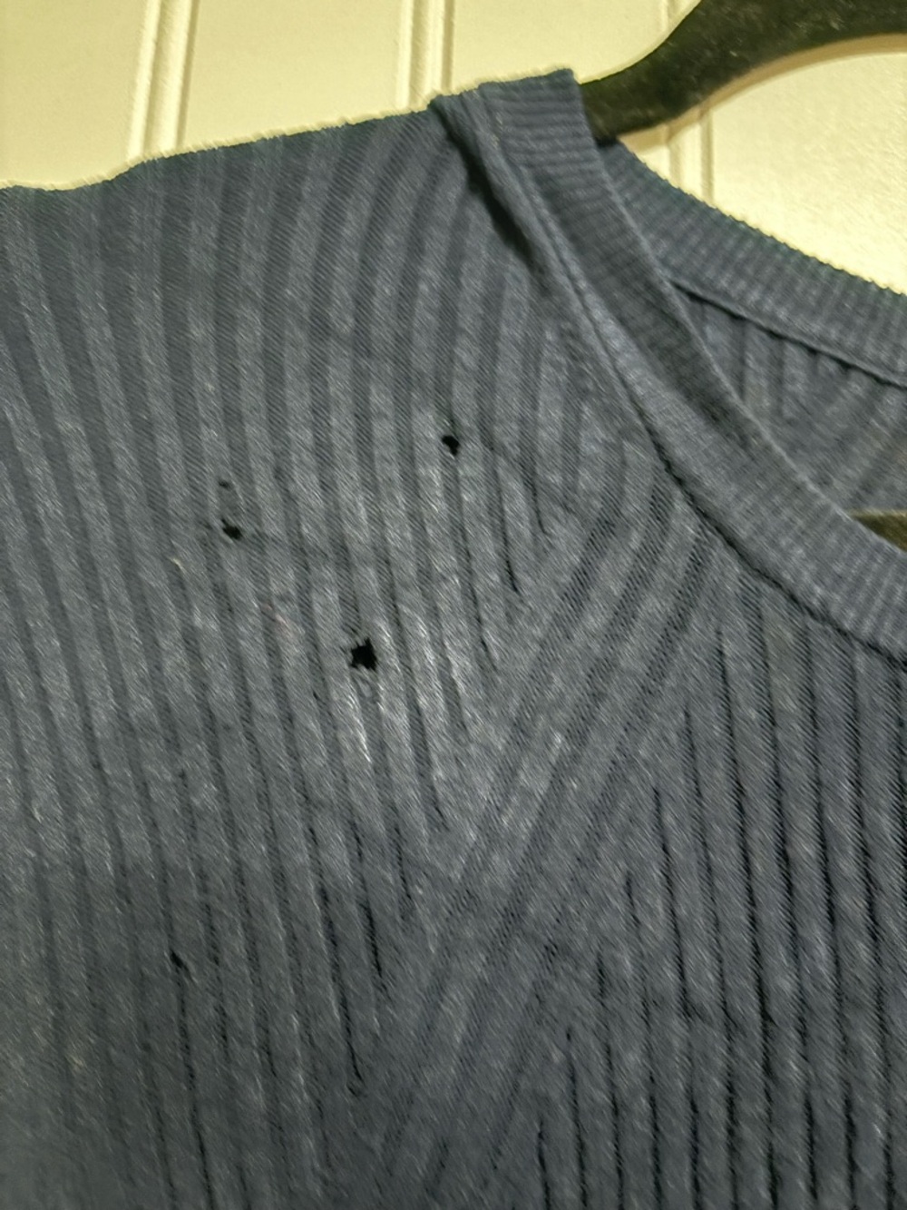 Ann Taylor Navy Ribbed Long-Sleeve Maxi Dress - Picture 8 of 9